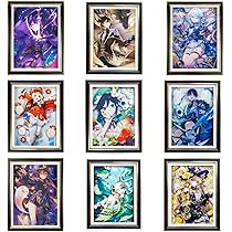 Amazon.co.jp: 原神 3D 立体画 フリーナ 鍾離 ナヴィア 宵宮